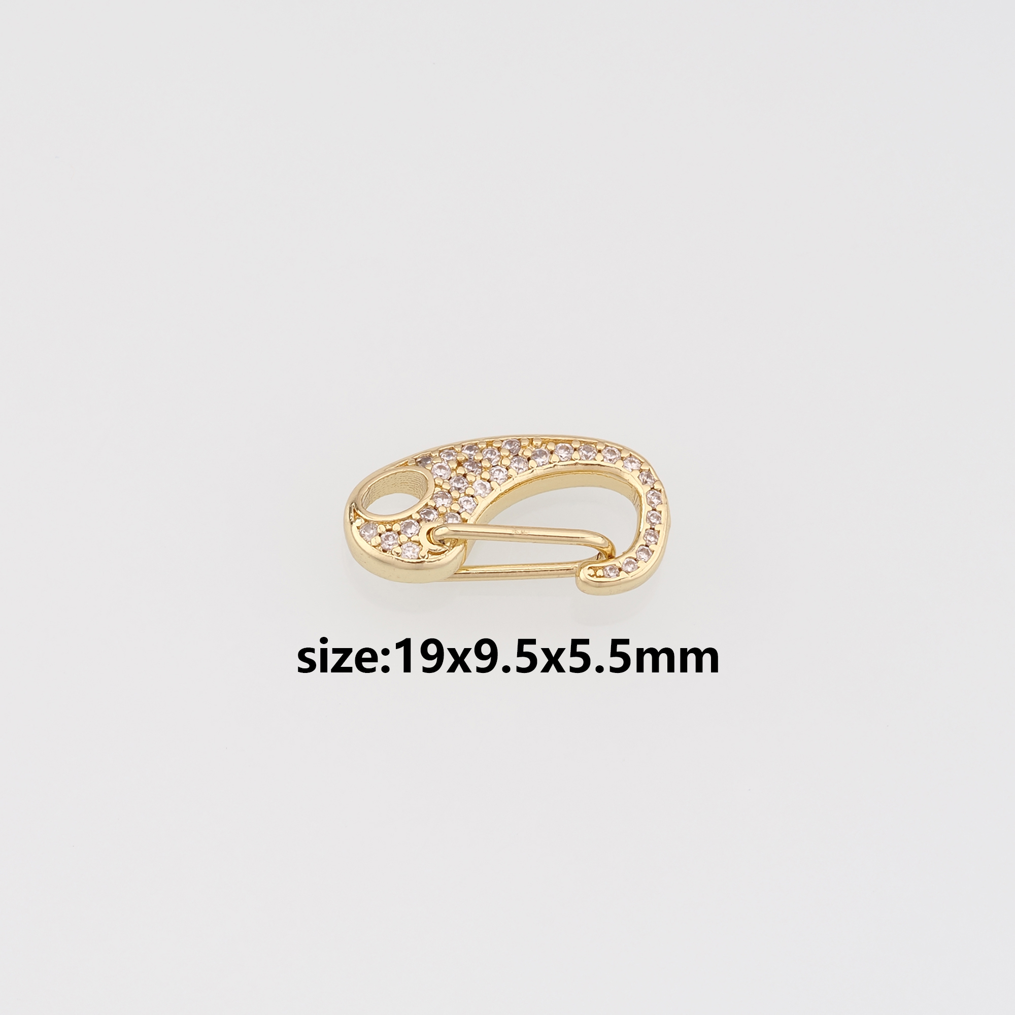 18K Gold Filled Oval Clasp,Push Snap Clasp,Spring Buckle Bracelet Necklace for DIY Jewelry Finding Necklace Bracelet