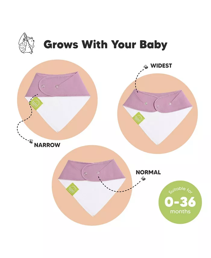 KeaBabies 10pk Organic Baby Bandana Bibs, Cotton Baby Drool Bibs for Baby Boy, Girl, Baby Bibs for Infant, Newborn