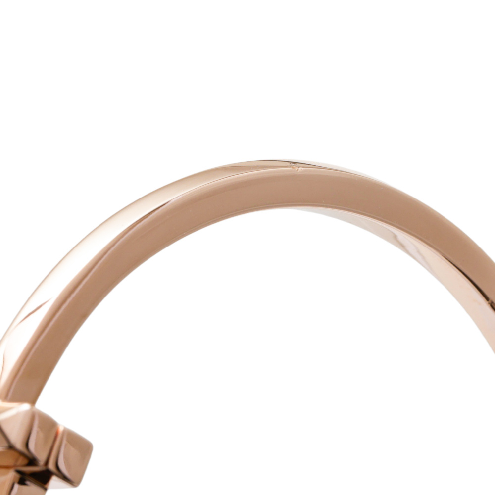 Tiffany & Co. Tiffany T One Narrow Hinge Bangle Bracelet 18K Rose Gold 67794338