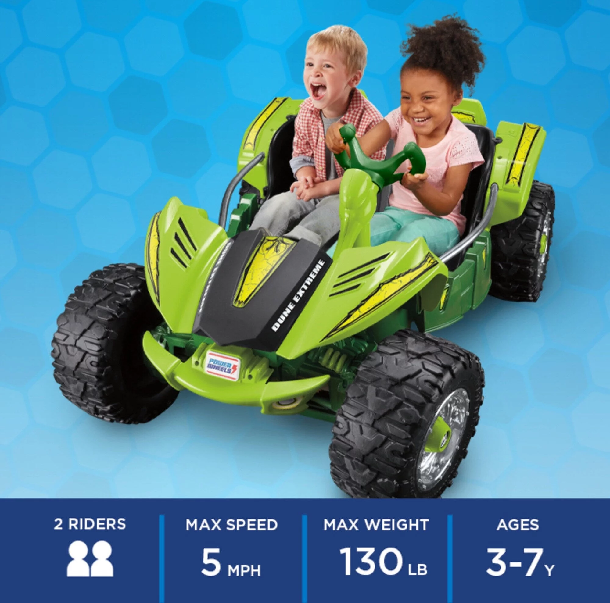 Power Wheels Dune Racer Extreme Battery-Powered Ride-on, 12 V, Max Speed: 5 mph