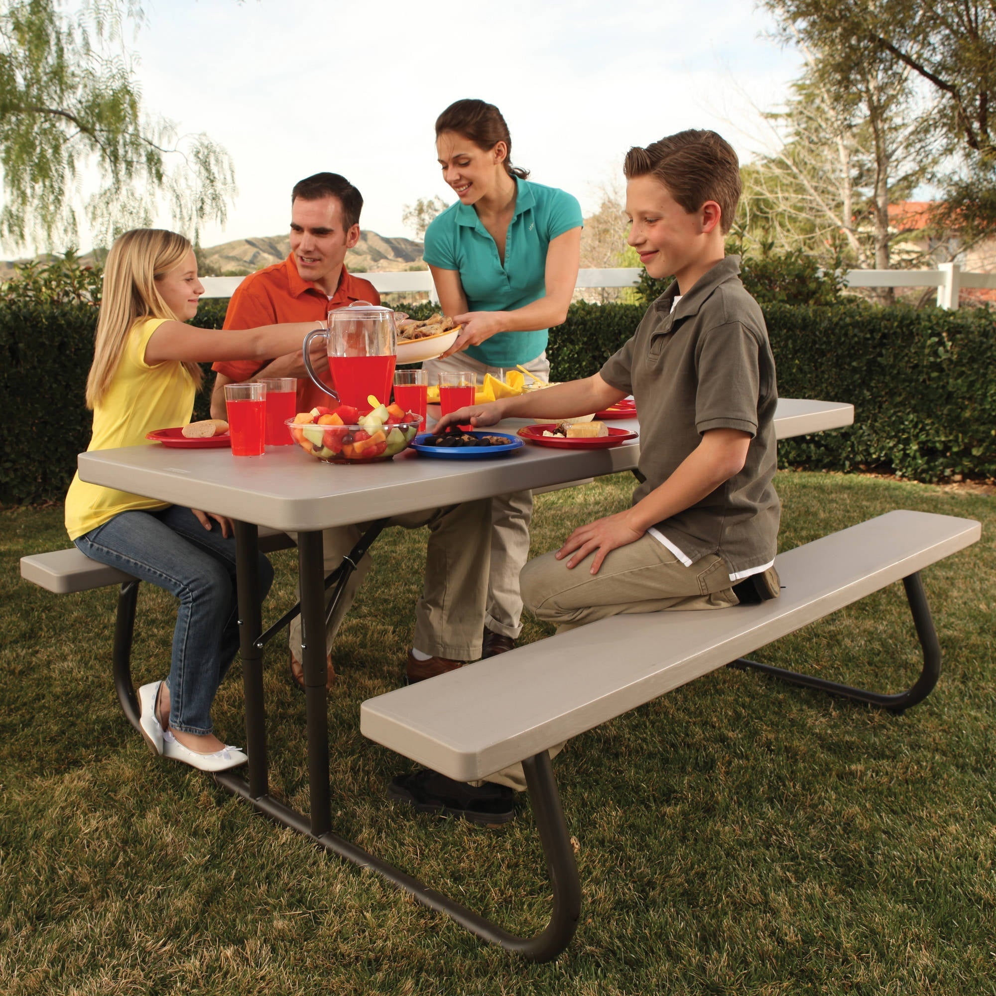 Lifetime 6 Foot Folding Picnic Table, Putty, 22119