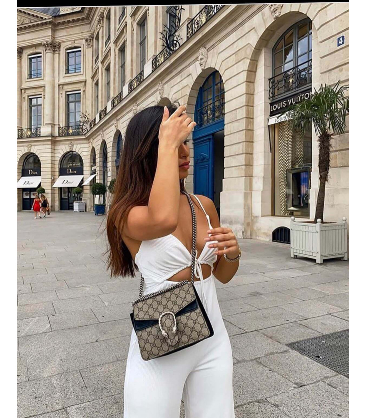 Gucci Dionysus GG Supreme Mini Bag Black 20cm