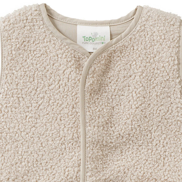 Topomini Pure Collection Baby Teddyweste mit 2 Taschen