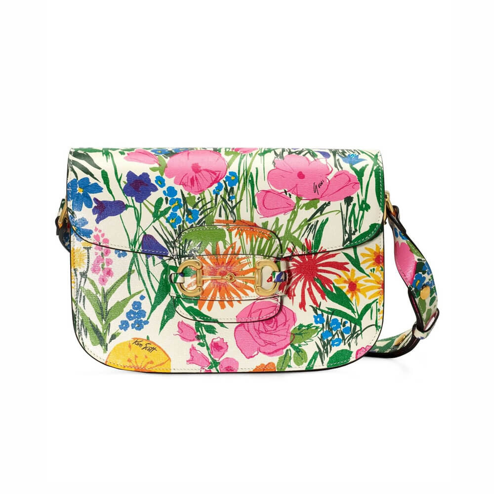 Gucci Horsebit 1955 Small Bag in Ken Scott Print