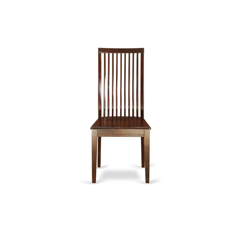 East West Furniture Set of 2 Chairs IPC-MAH-W Ipswich Dining Chair with Slatted Back in Mahogany Finish