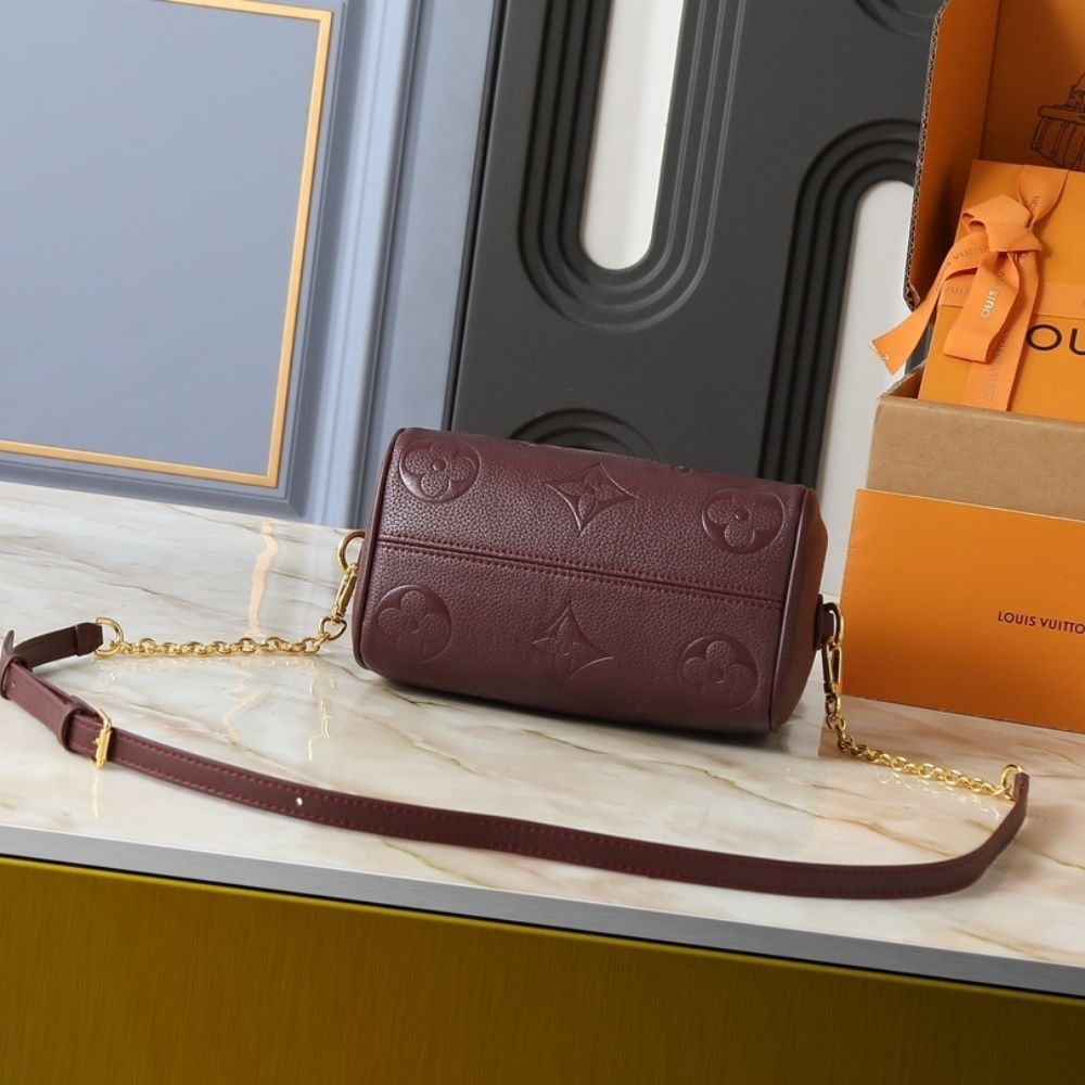 Louis Vuitton Speedy Bandouliere 20 Monogram Empreinte Grenat Red 8.1 Inches M25929