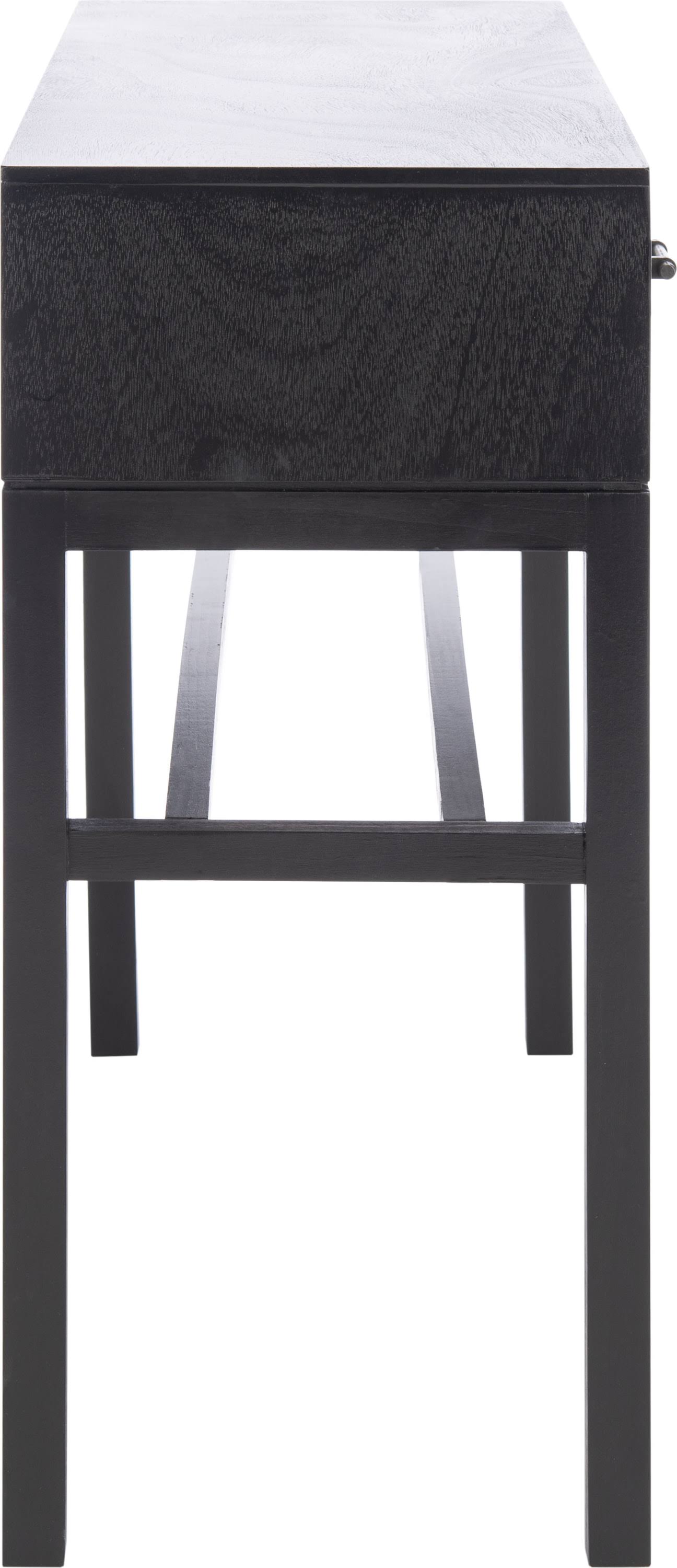 Safavieh CNS5709B Ajana 2 Drawer Console Table Black u0026 Greige