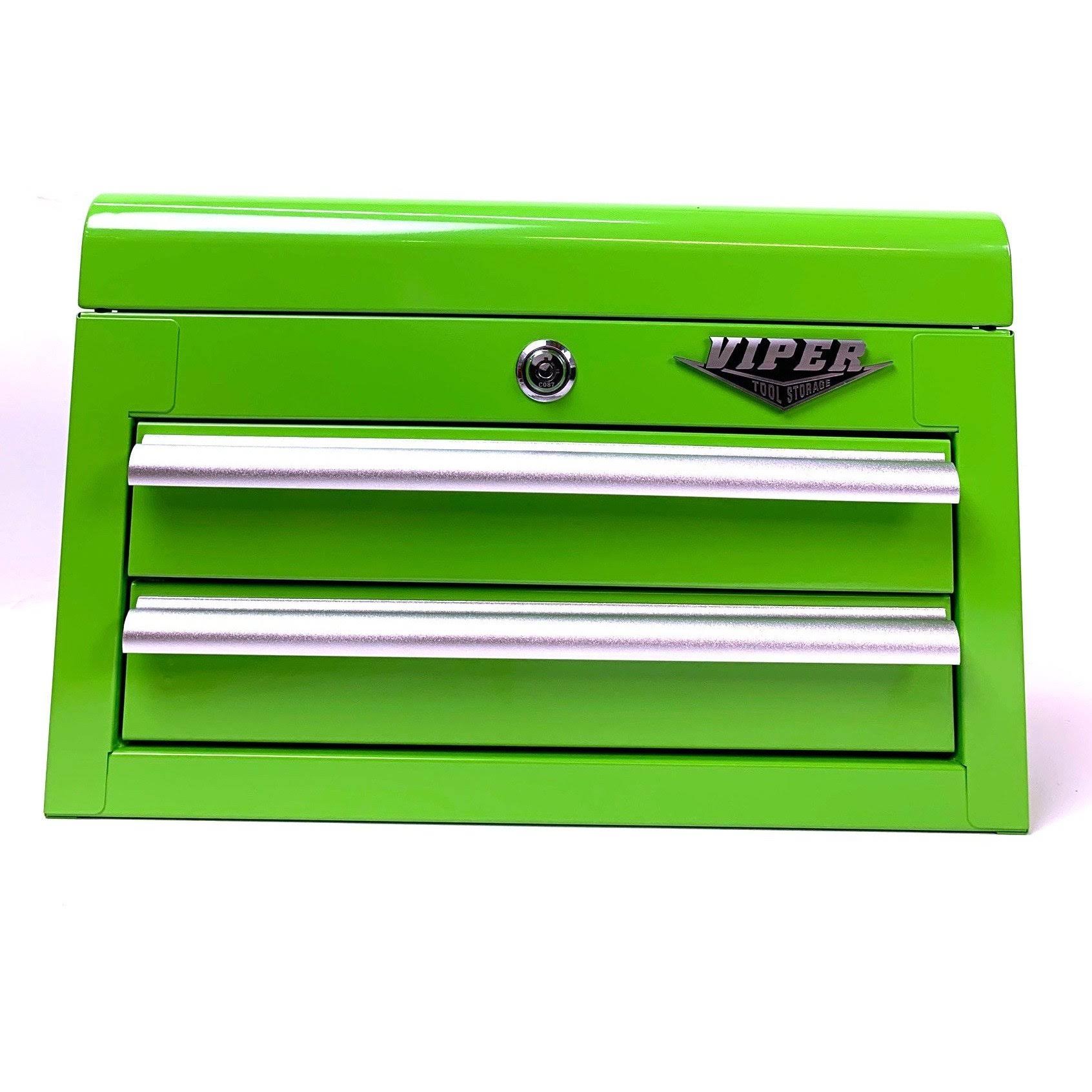 Viper Tool Storage 2 Drawer Mini Chest, Lime
