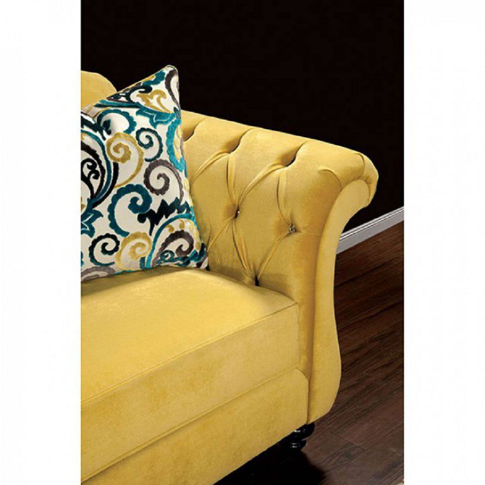 Furniture of America Antoinette Royal Yellow Chair