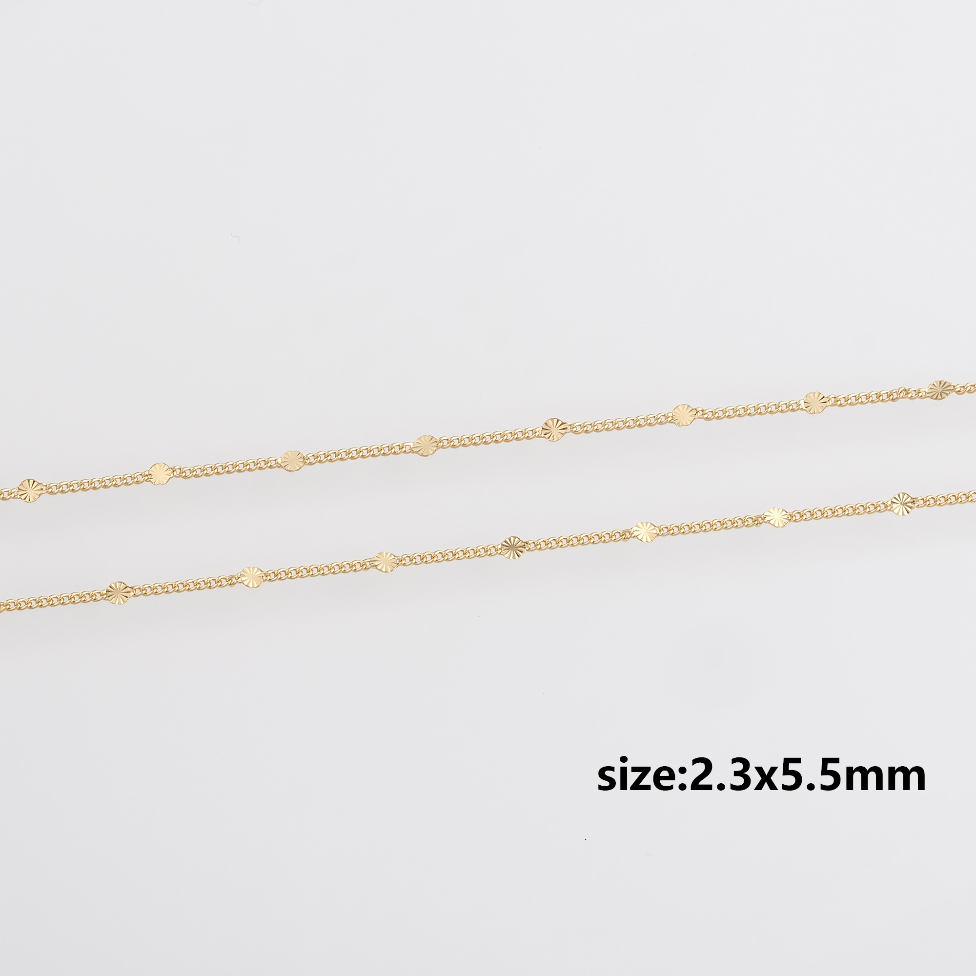 18K Gold Filled Cable Chain Necklace,Dainty Thin Link Chain,Gold Chain Necklace for Women DIY Jewelry Making Supply