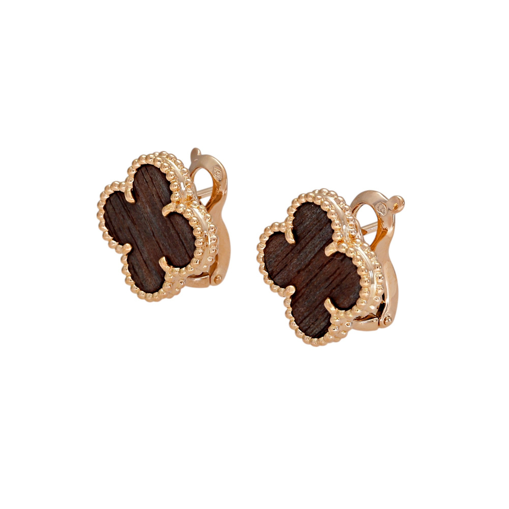 Van Cleef & Arpels Vintage Alhambra Earrings 18K Rose Gold