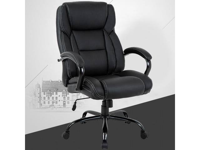 Bestmassage Big and Tall Office Chair 500lbs Cheap Desk Chair Ergonomic Computer Chair High Back PU Executive Chair with Lumbar