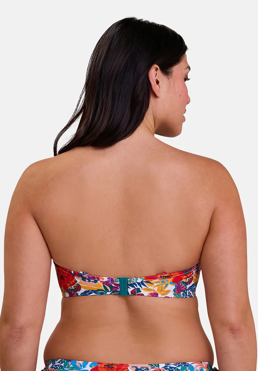 Haut de maillot de bain bandeau Curaçao Imprimé Tropical Multicolore