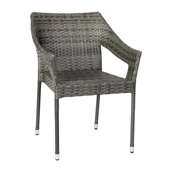 All Weather Commercial Grade PE Rattan Stacking Patio Chairs