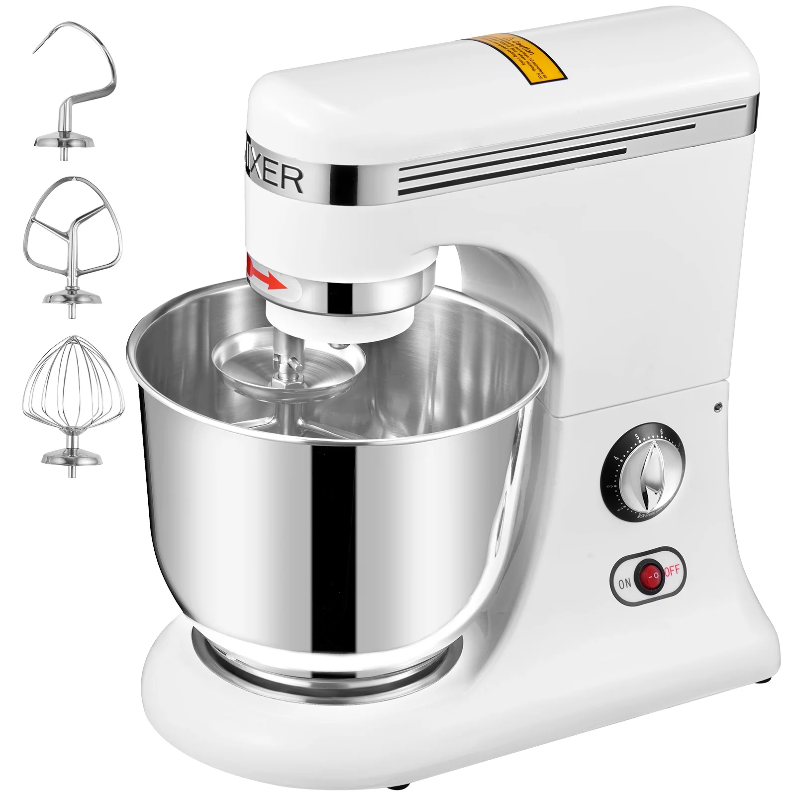 SKYSHALO 600W Stand Mixer 11 Speed ​​Tilt Head Dough Mixer 7.4 Quart Bowl 3 Attachments