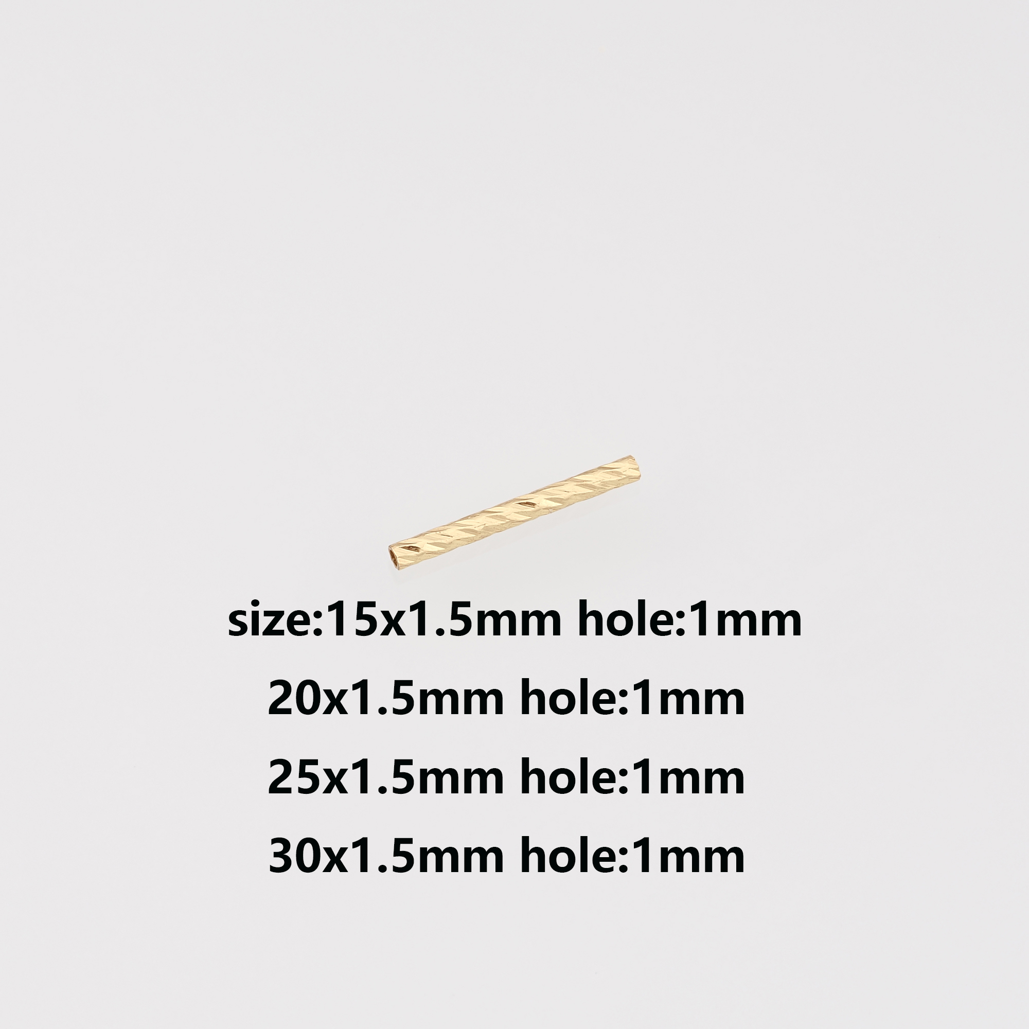 10Pcs18K Gold Filled Tube Spacer Beads,Cylinder Beads for Bracelet Jewelry Necklace Making Supply