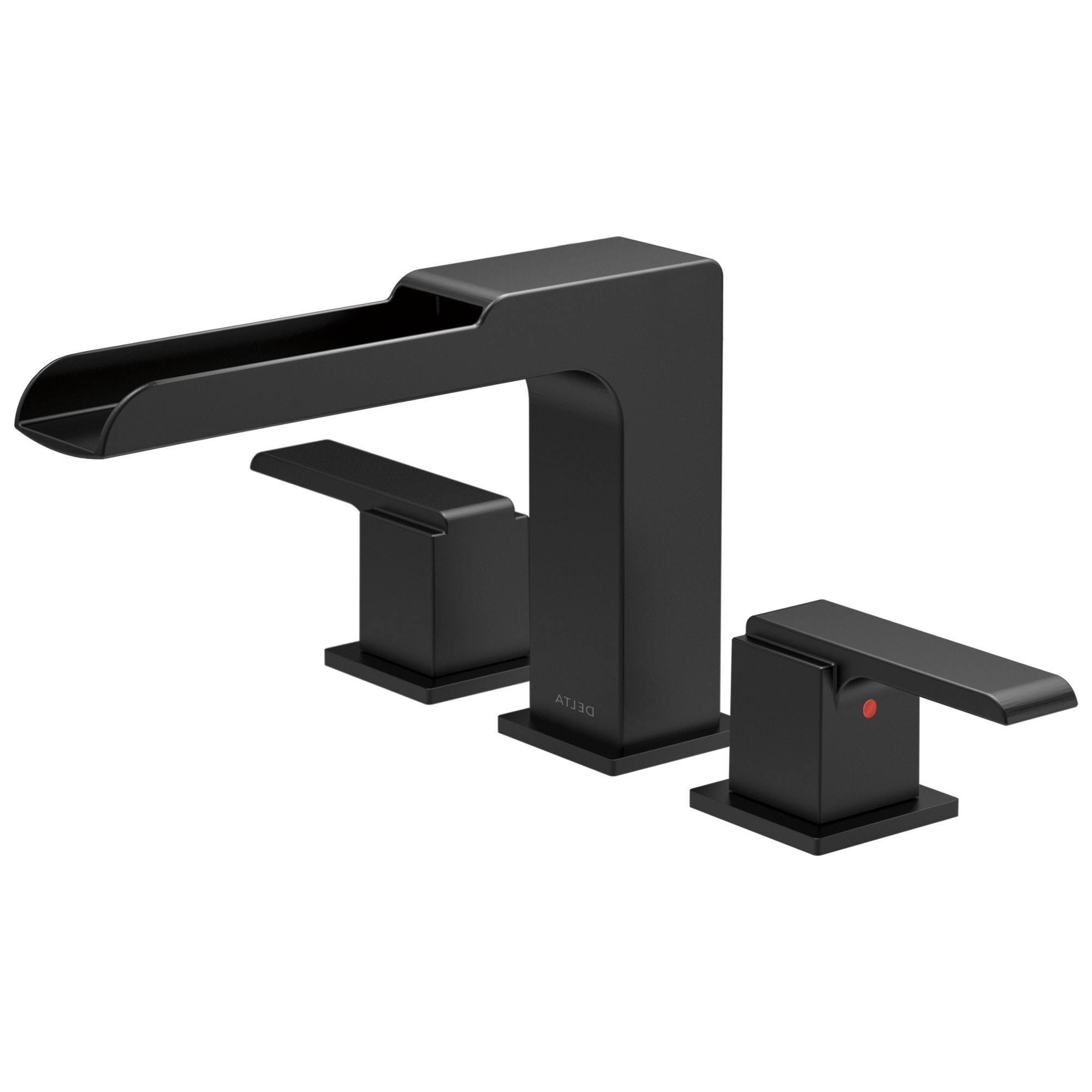Delta Ara T2768-BL Roman Tub Trim with Channel Spout Matte Black