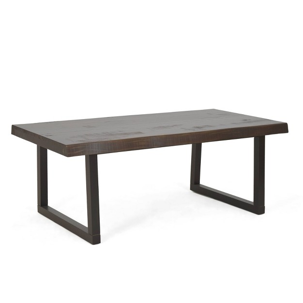 Jennings Live Edge Cocktail Table Cherry black Steve Silver Co