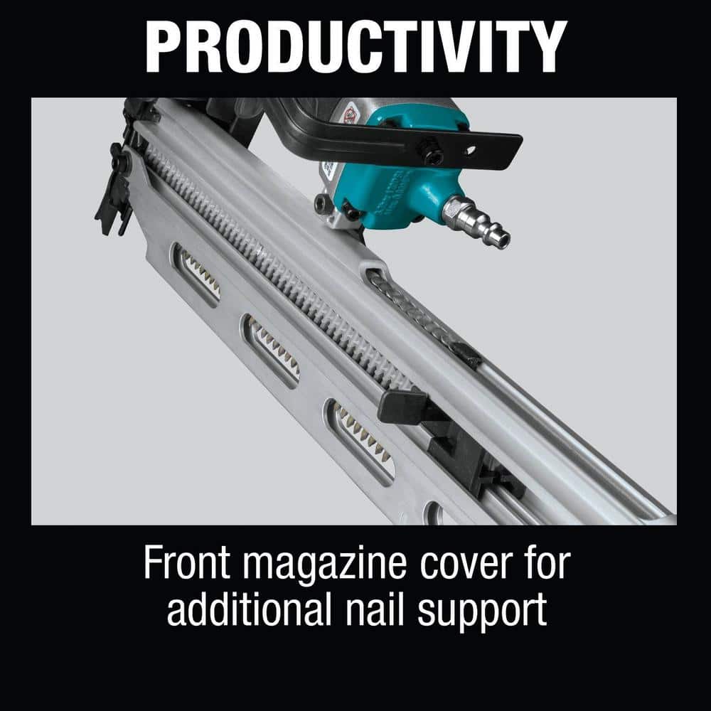 Makita 3-1/2 in. 21-Degree Pneumatic Full Round Head Framing Nailer AN924