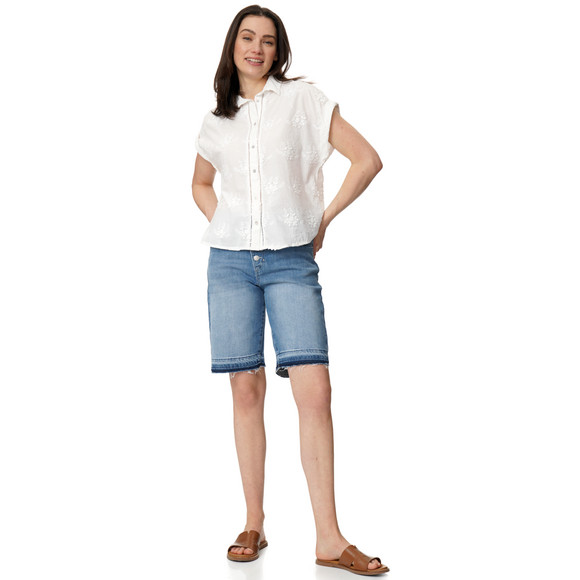 Gina Benotti Damen Straight-Jeansshorts mit Knopfleiste