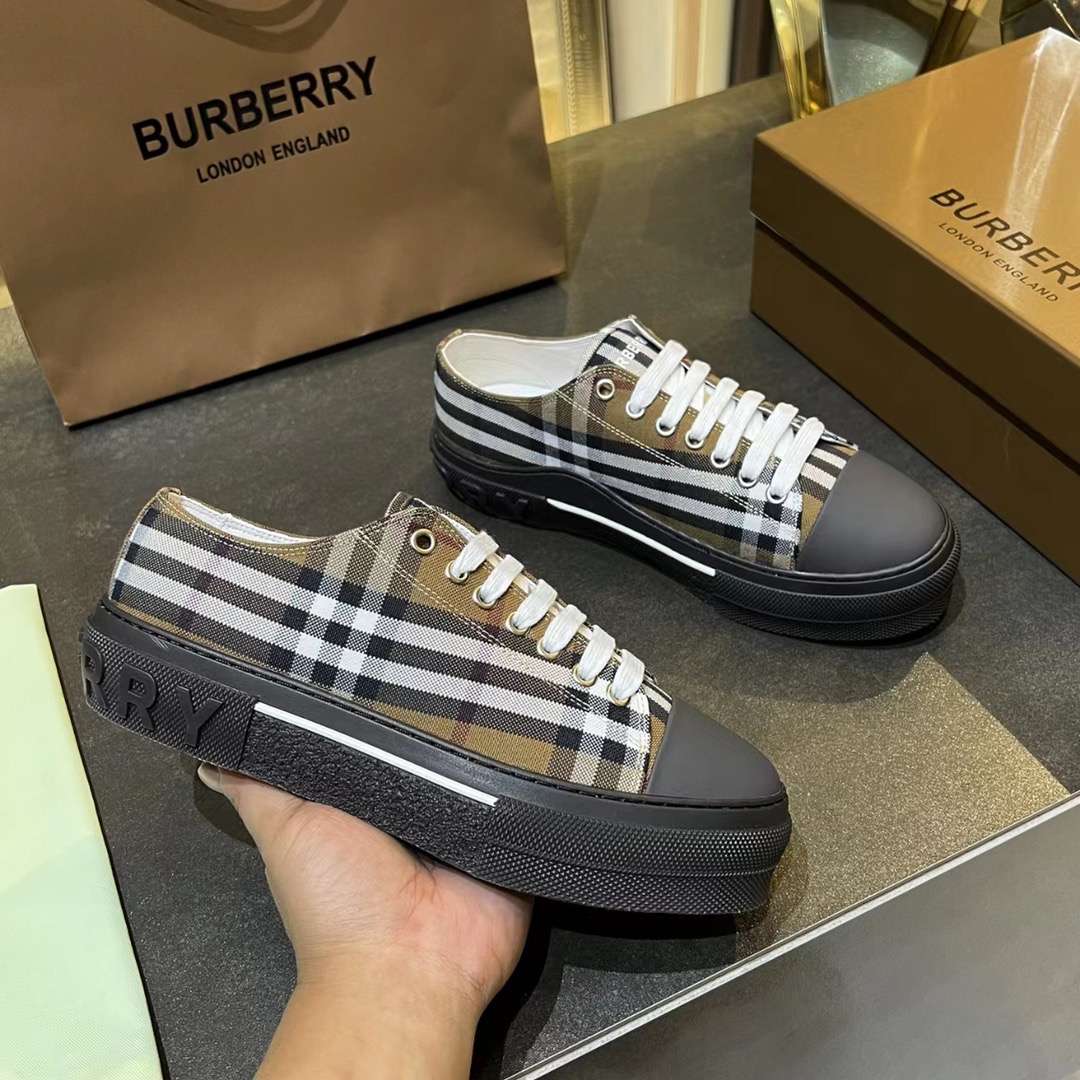 Burberry retro plaid athleisure shoes - cnluxepick