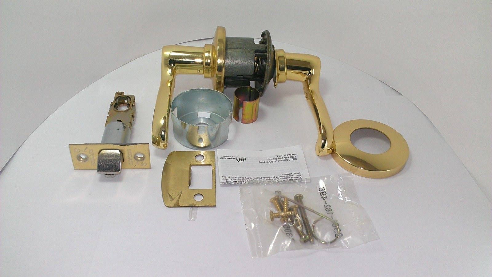 Schlage S10FLA605RH Flair Right Hand Passage Leverset in Polished Brass
