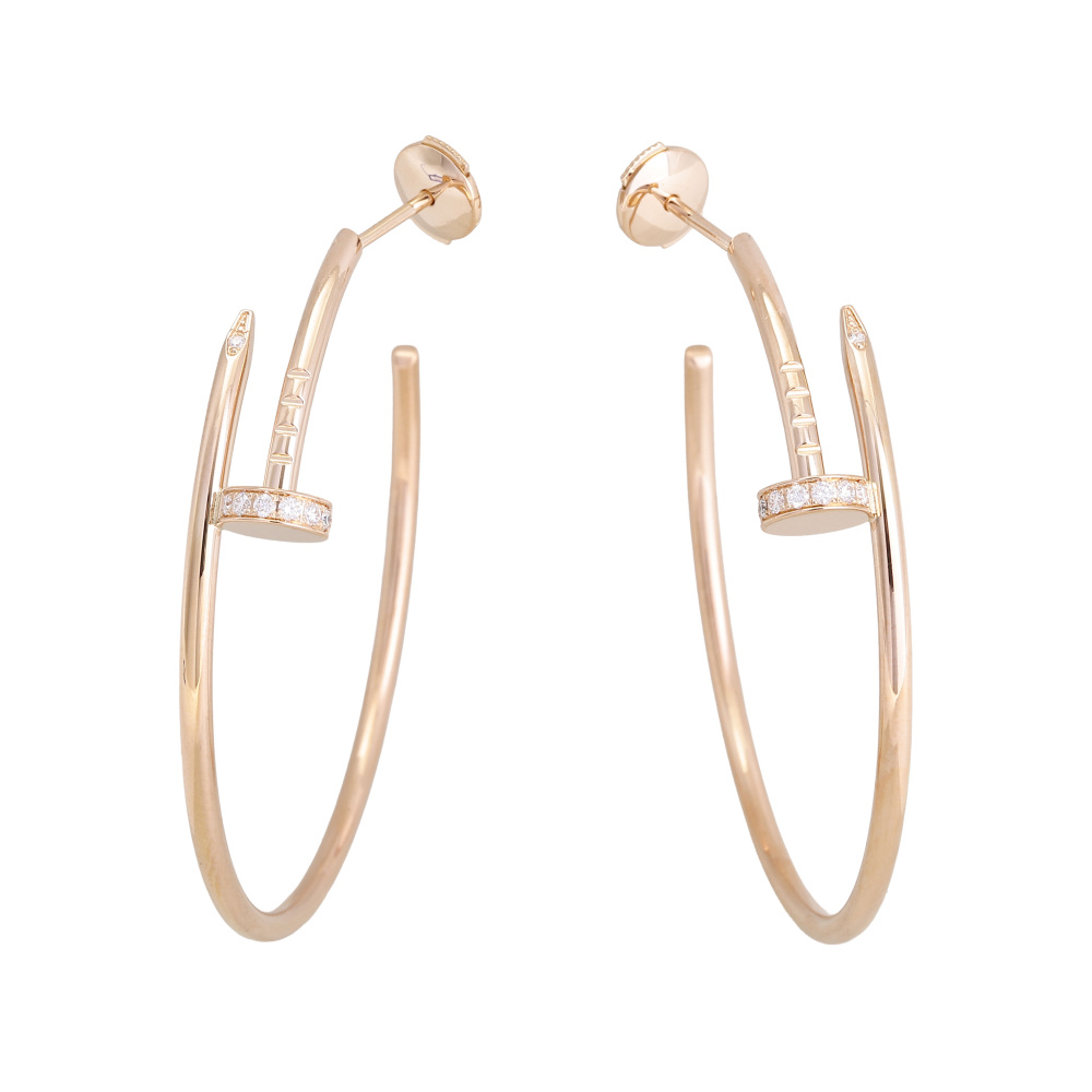 Cartier Juste un Clou Earrings 18K Rose Gold B8301212