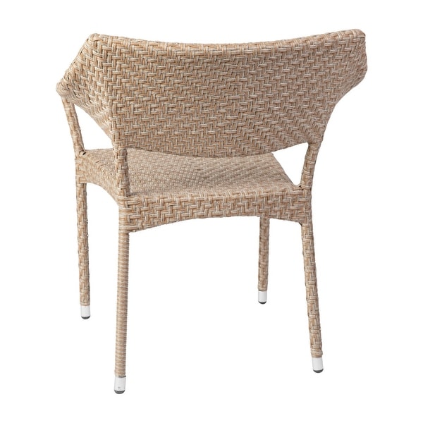 All Weather Commercial Grade PE Rattan Stacking Patio Chairs