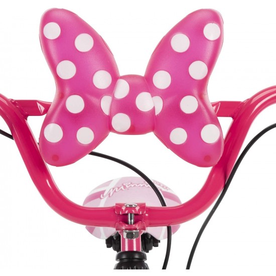 Minnie Girl’s Bike for Kids, Training Wheels, 12″ and 16″