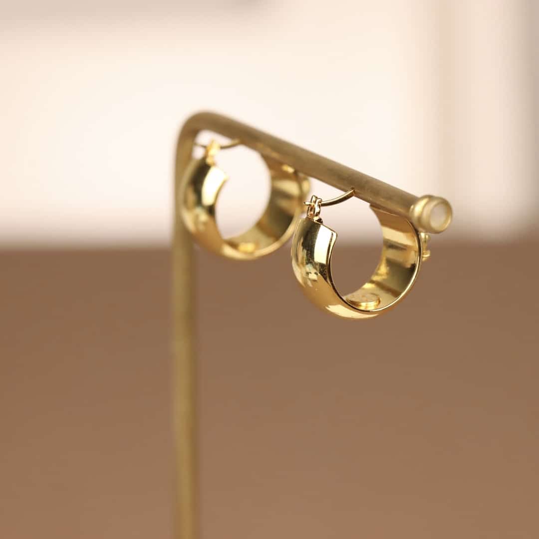 Chanel Cc Hoop Earrings