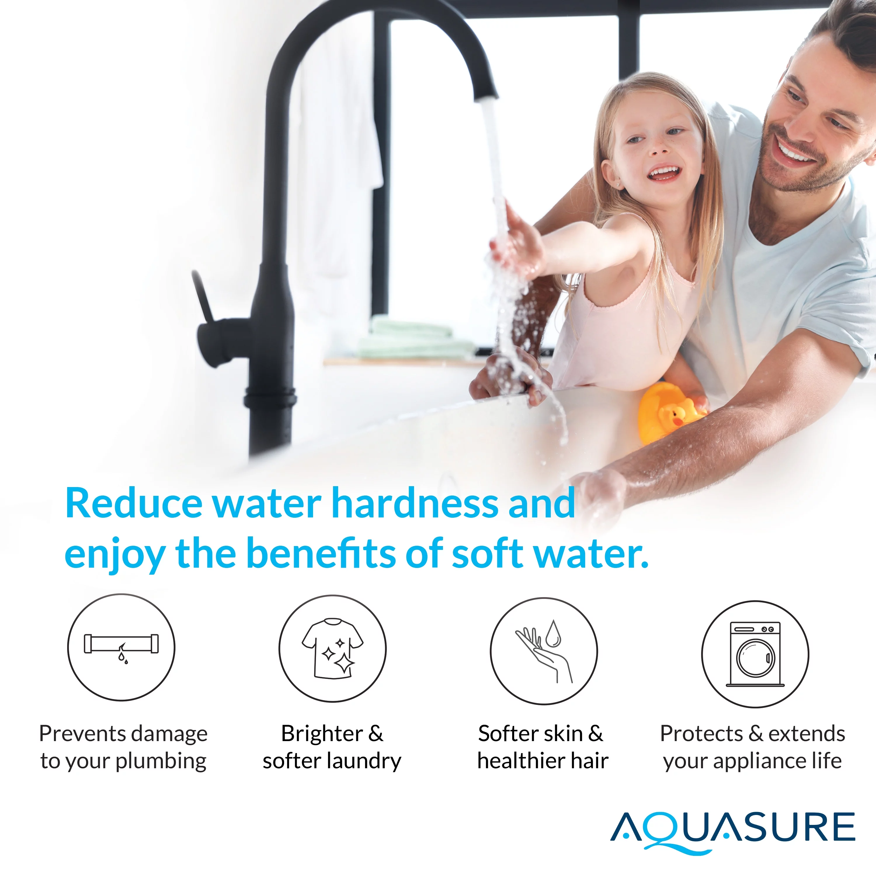 Aquasure Whole House Fine Mesh Resin Water Softener, 75 GPD RO System & Triple Purpose Pre-Filter (48,000 Grains)
