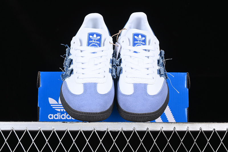 Adidas Samba Vegan Og White/Black/Blue IG1024