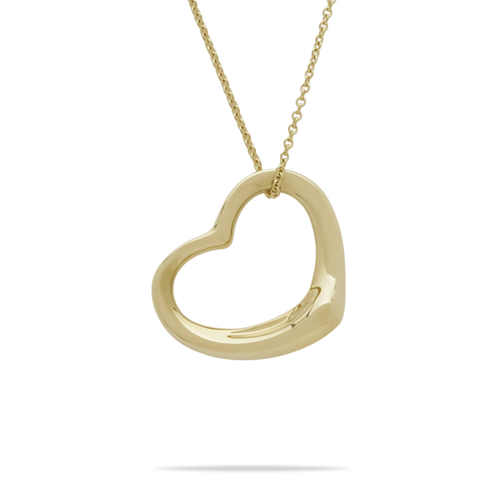 Tiffany & Co. Open Heart Necklace 18K Yellow Gold
