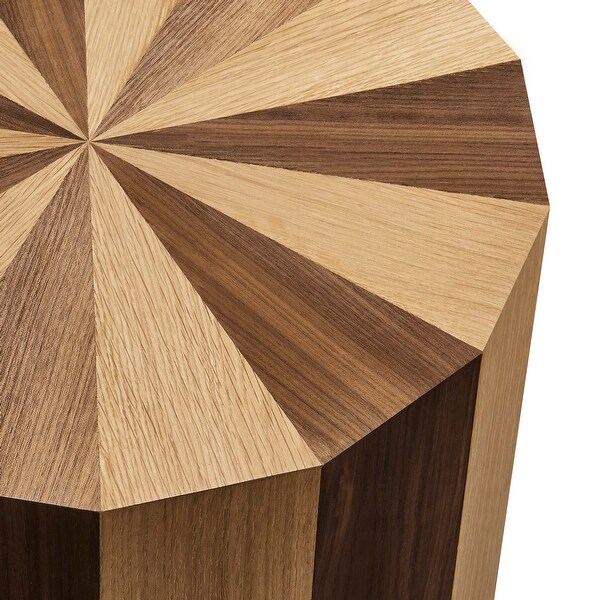 Twirl TwoToned Wood Veneer Side Table