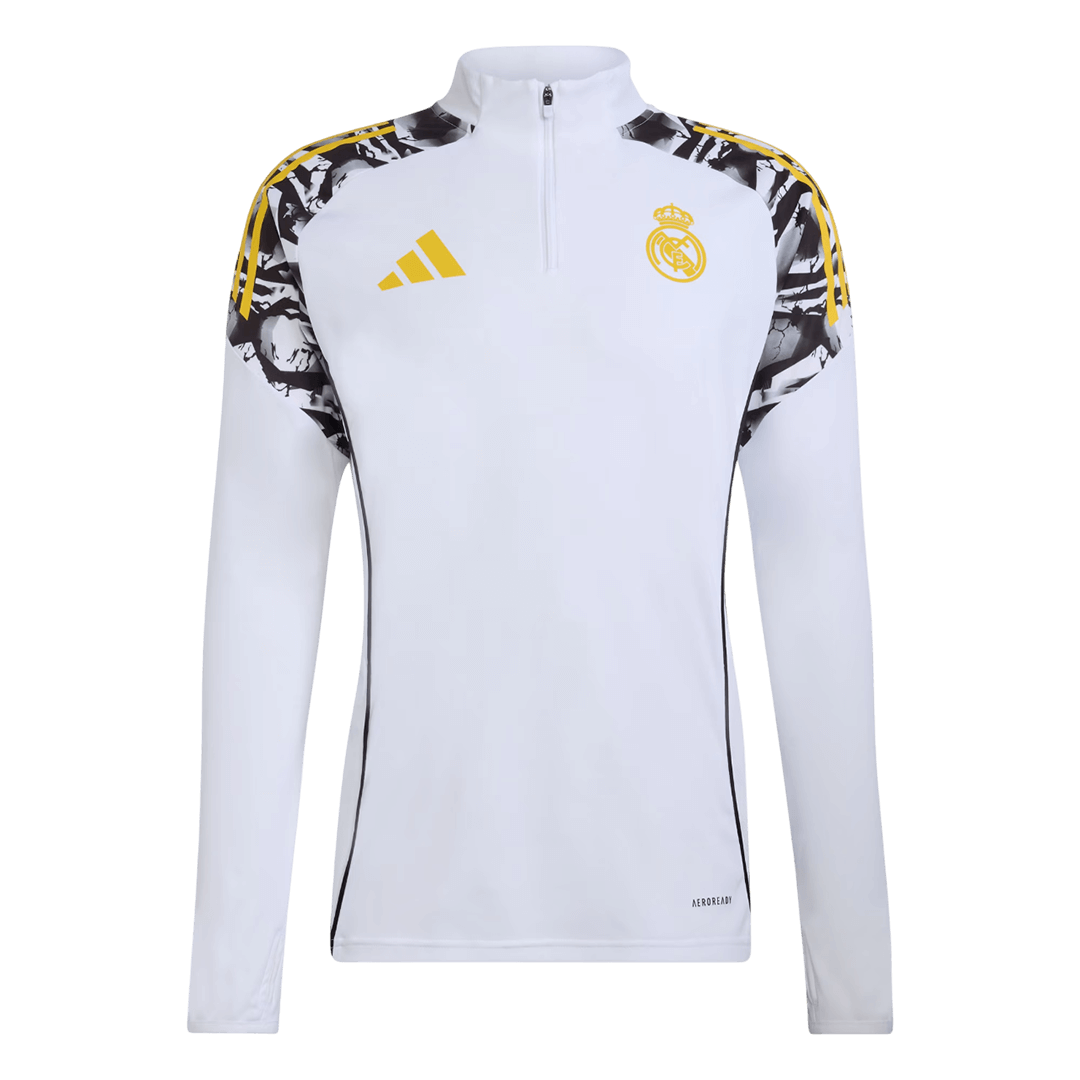 Real Madrid 1/4 Zip Tracksuit 2025/26 White