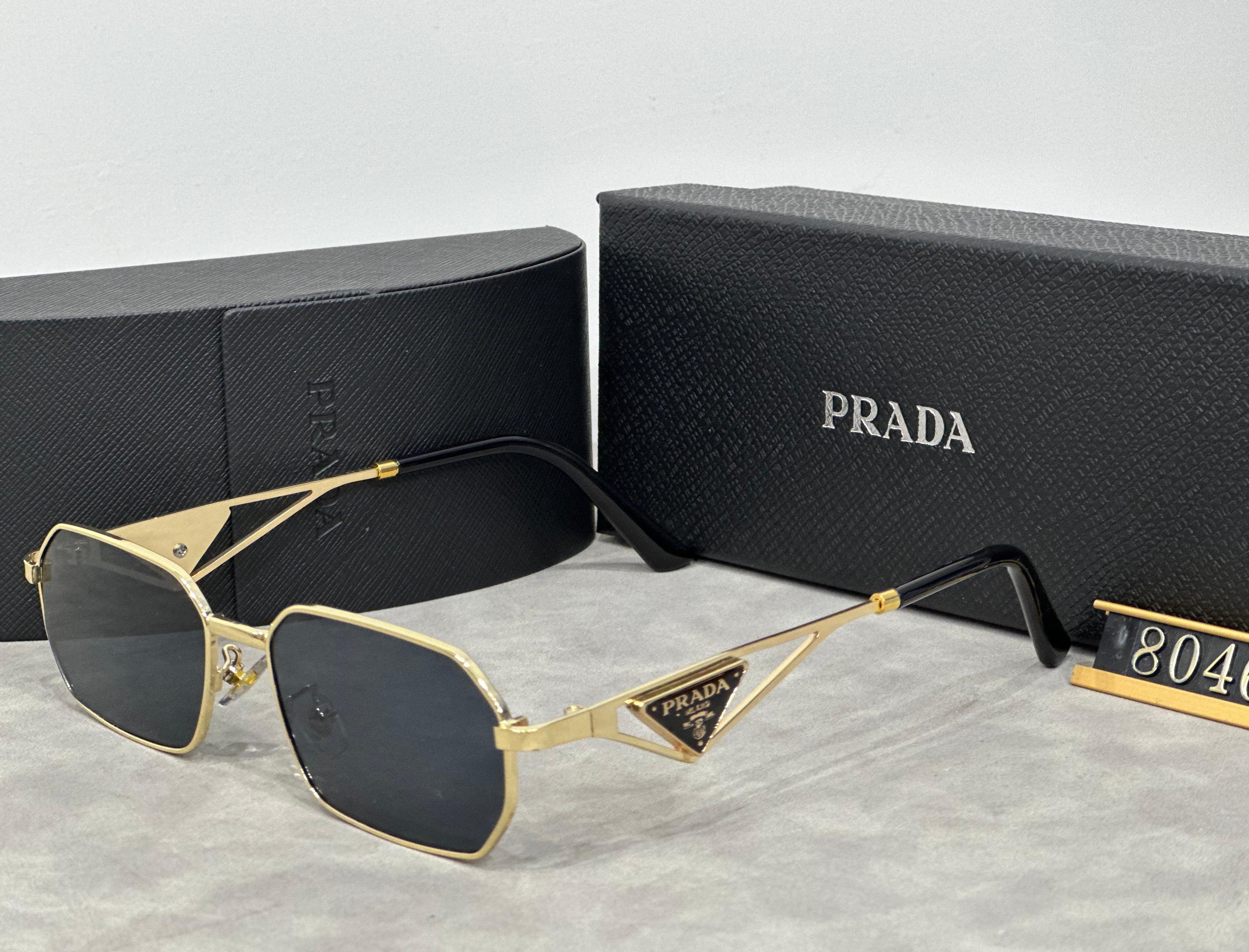 Prada triangle logo fashion sunglasses - cnluxepick