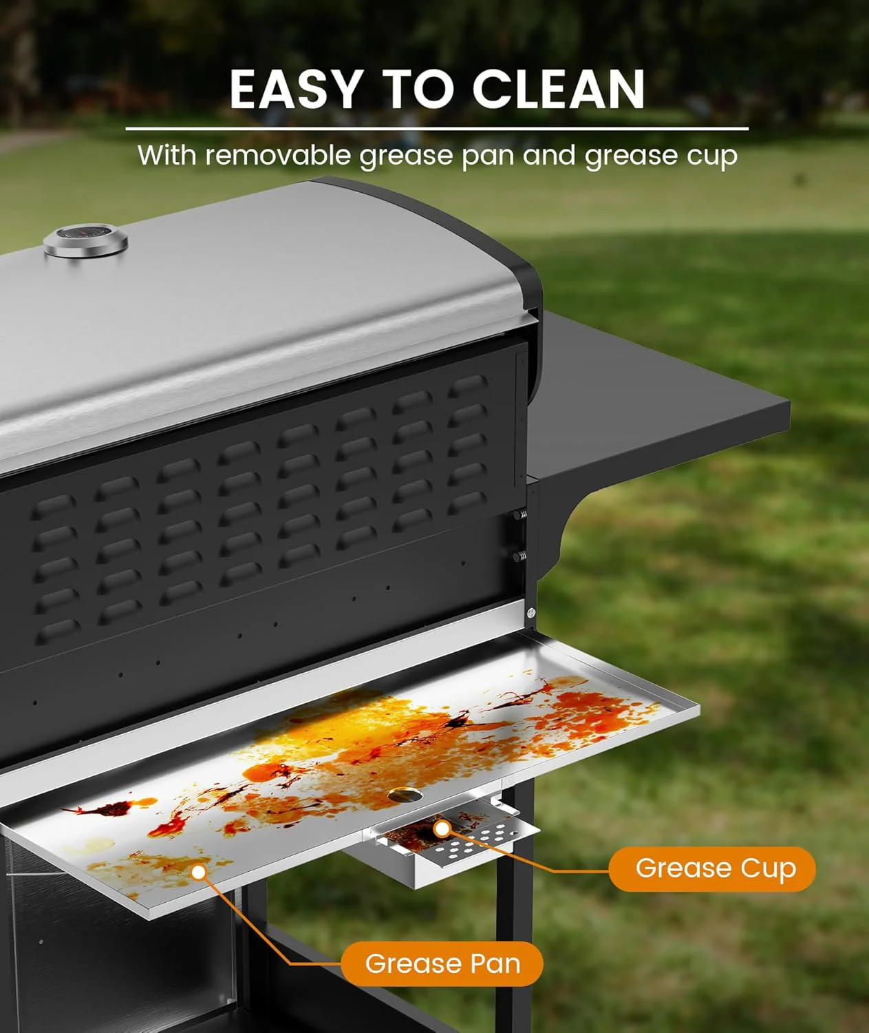 4-Burner Propane Gas Grill with Porcelain-Enameled Cast Iron Grates and Side Burne G0141A