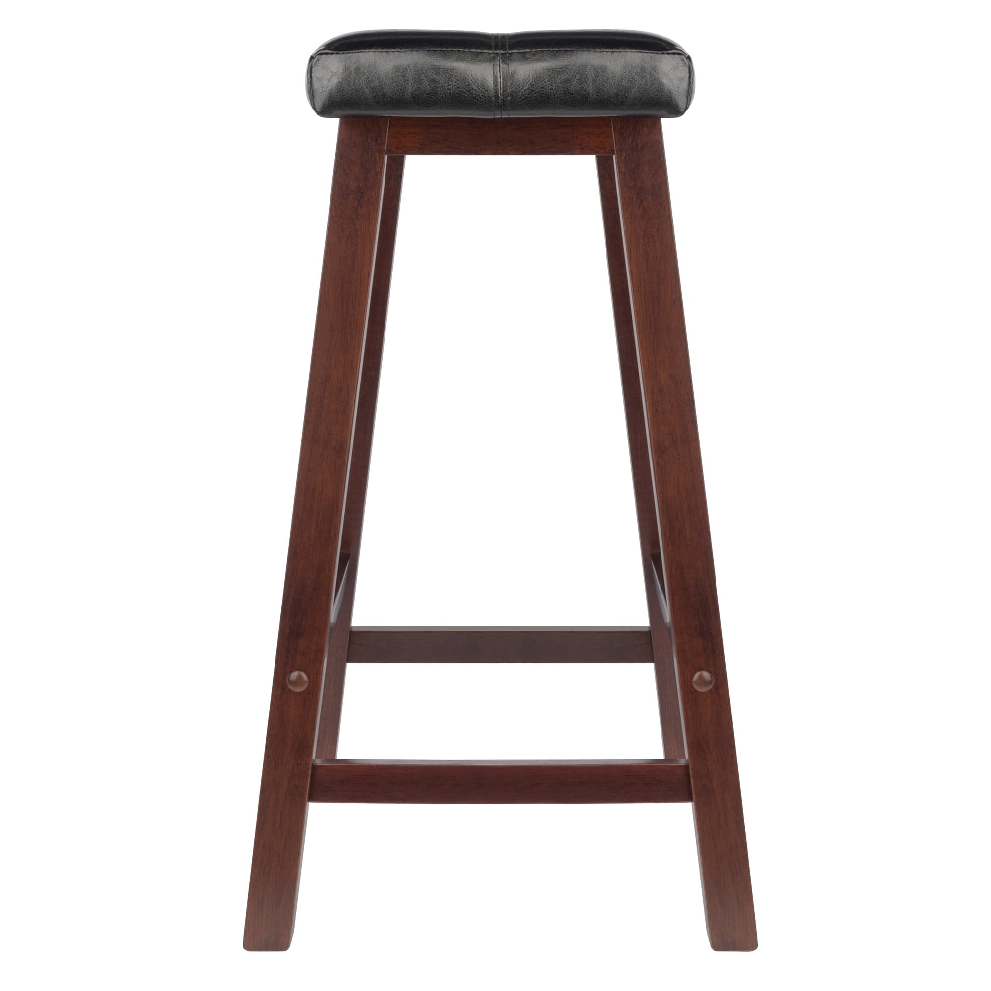 Winsome Wood Mona Cushion Saddle Seat Counter Stool and Walnut