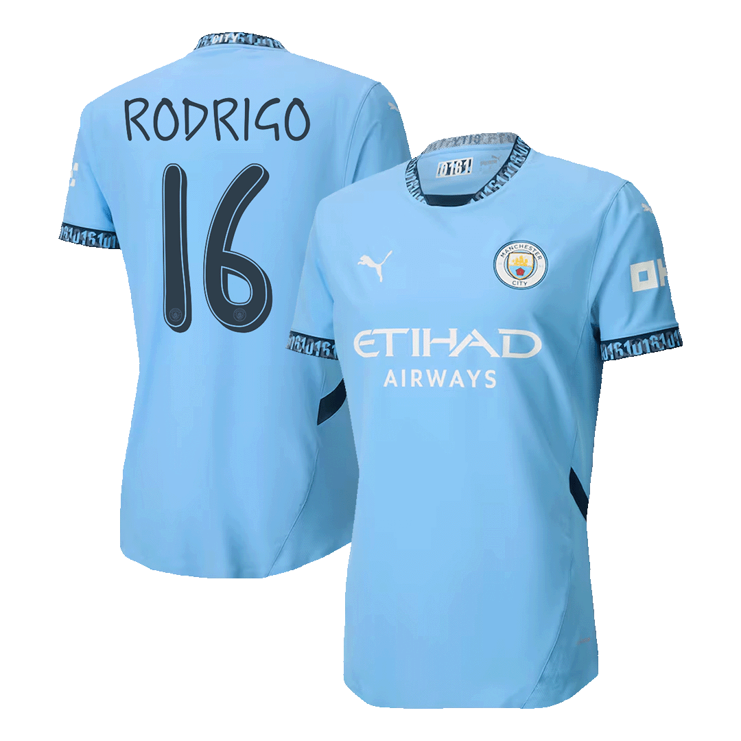 RODRIGO #16 Manchester City Home Player Version Jersey - UCL