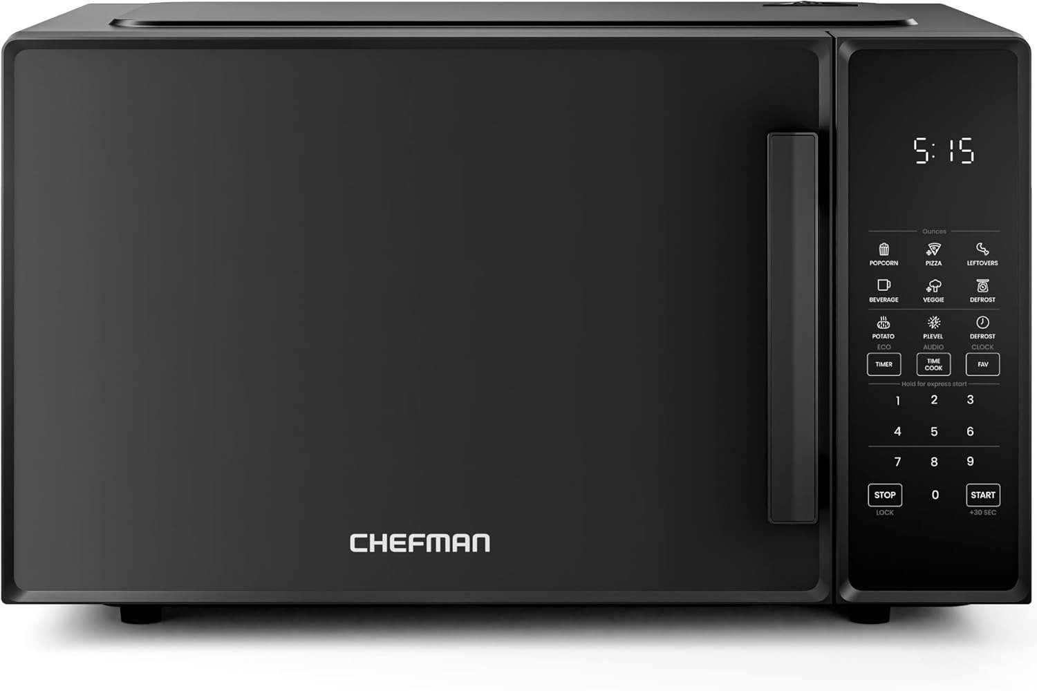 Countertop Microwave Oven 1.1 Cu. Ft., 1000 Watts with 10 Power Levels, 6 Cooking Presets with One-Touch Express Cook, Eco Mode, Child Safety Lock, & Mute Button – Black