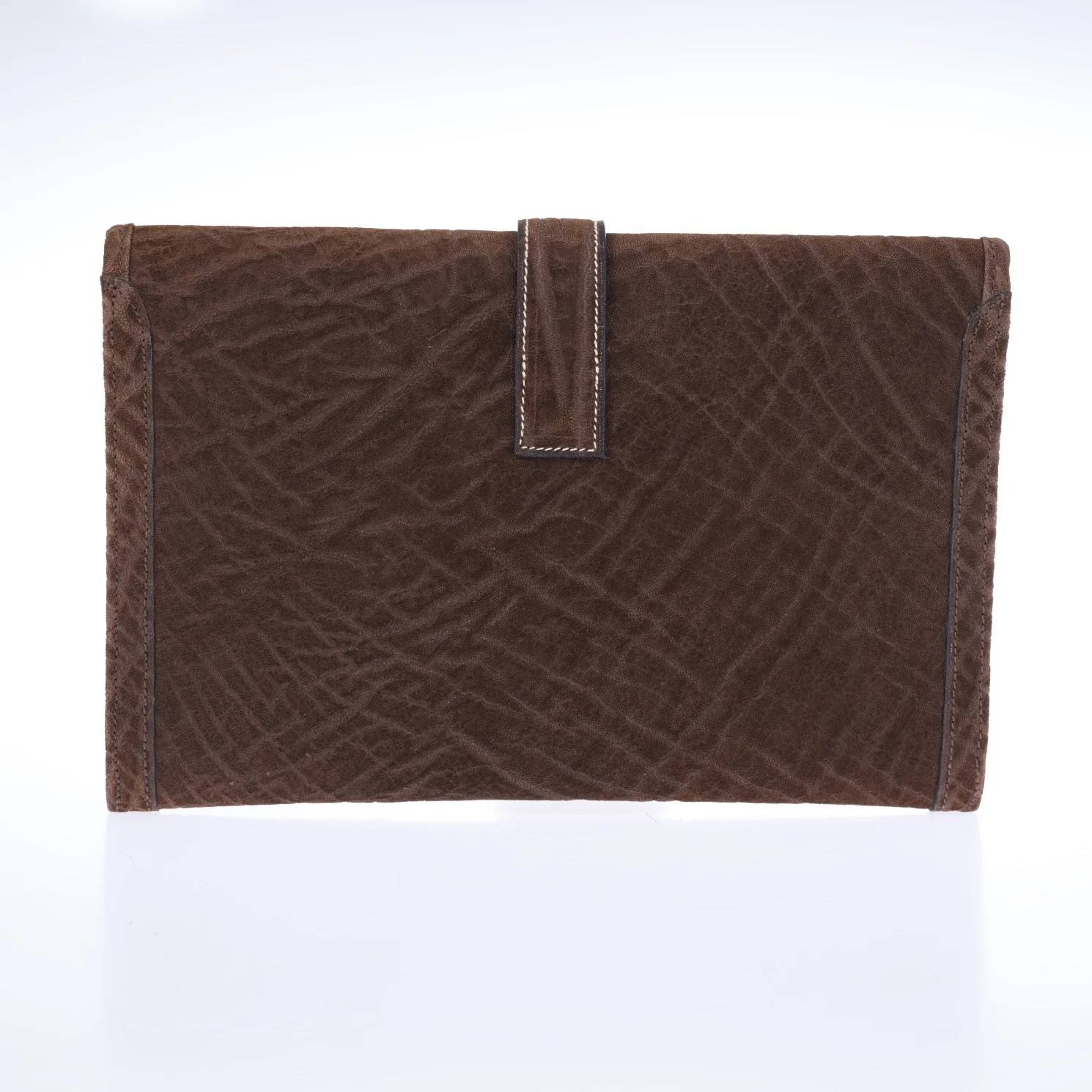 Hermès Jige 29 Elephant Leather Brown Contrast Stitching
