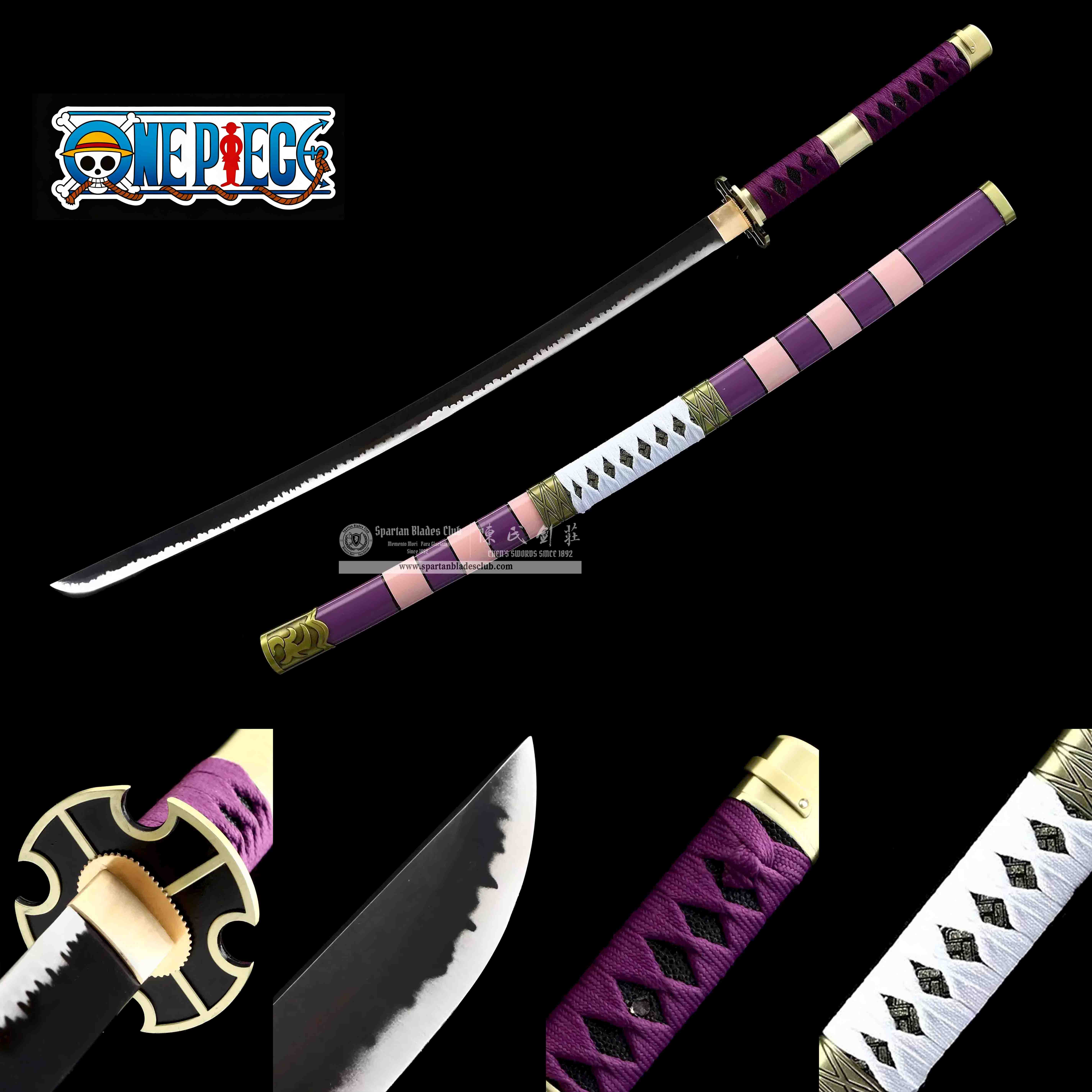 HZW08 | Nidai Kitetsu | Flower Sword | Vista | ONE PIECE | Handmade Real Sword | Sharp | 1045 Carbon steel | Full tang and Battle ready | Japanese Anime Sword | Cosplay | Spartan Blades Club | CHEN'S SWORDS 1892 - Spartan Blades Club - 陳氏劍莊1892