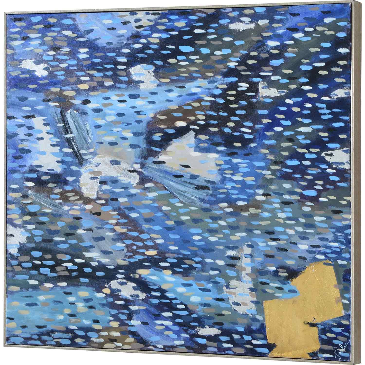 Renwil Inc-OL1907-Elmore - 40 inch Canvas Art Matte/Gold/Silver Leaf