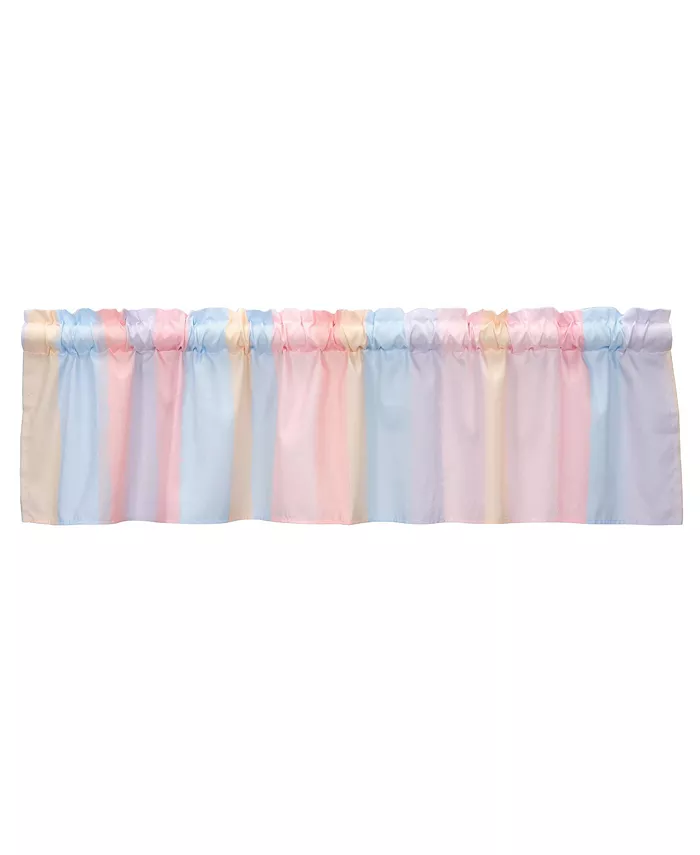 Bedtime Originals Rainbow Hearts Pink Purple Stripes Nursery Window Valance