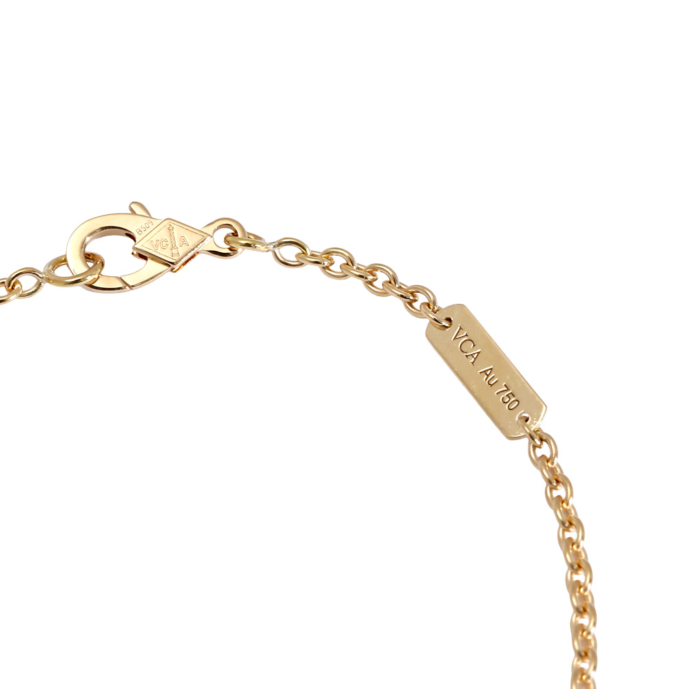 Van Cleef & Arpels Flower Lace Necklace 18K Yellow Gold Diamond VCARPME200