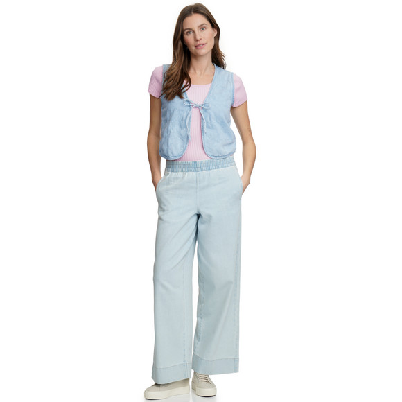 Gina Damen Jeansweste zum Binden
