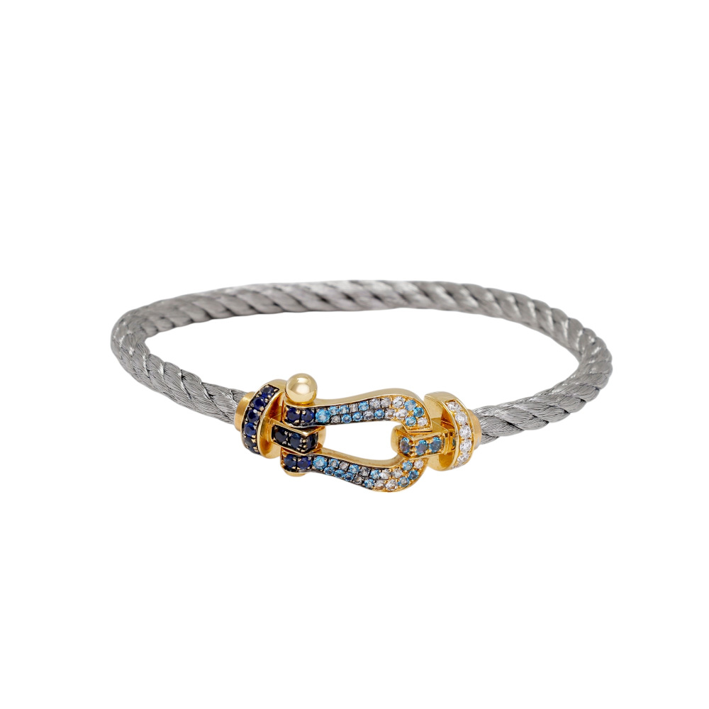 FRED Force 10 Lm Bracelet 18K Yellow Gold & Stainless Steel