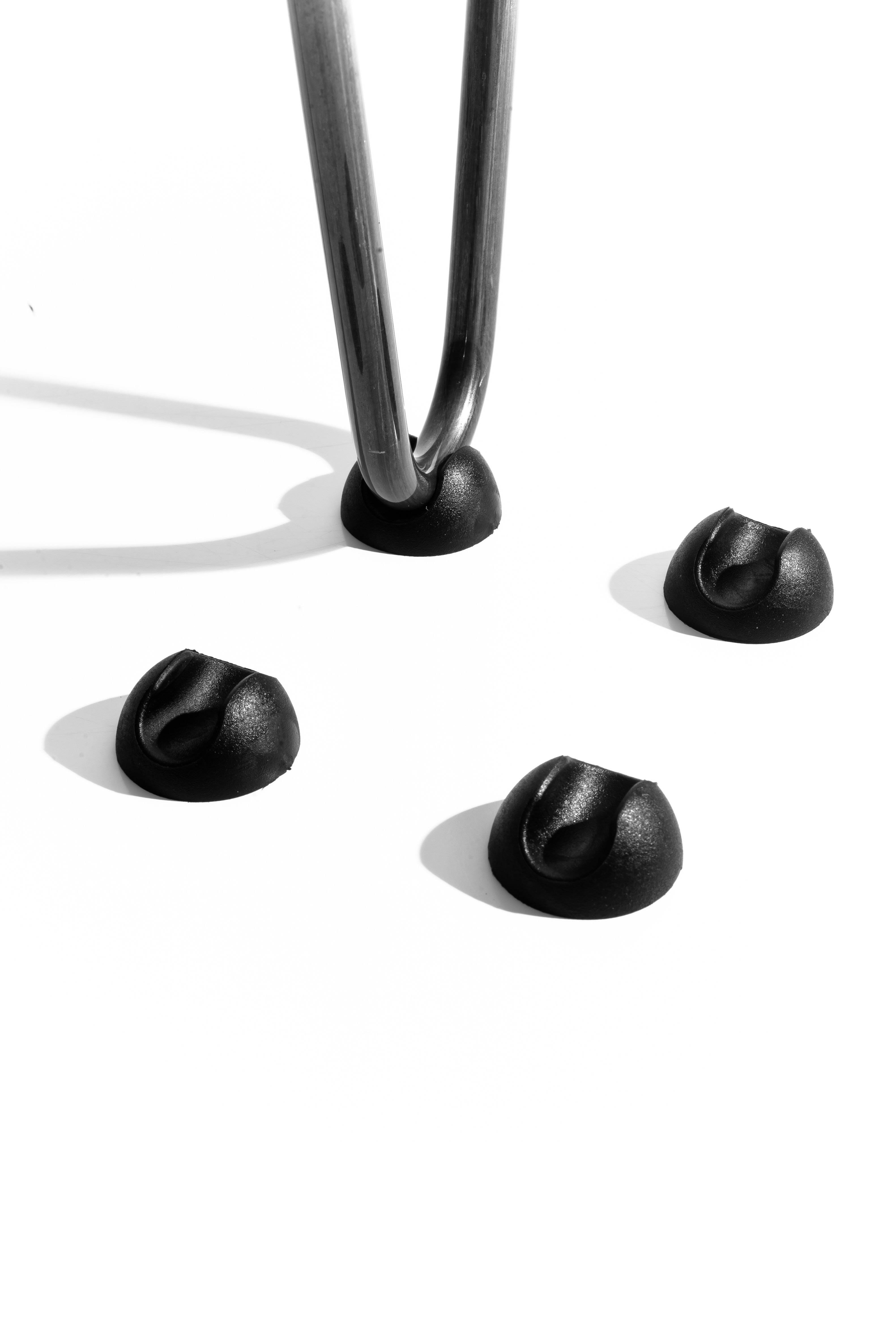 Hairpin Legs Set of 4, 3-Rod Design - Raw Steel, 27x22 / Raw Steel / 1/2x22