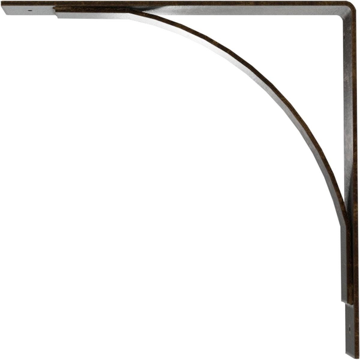 Ekena Millwork 3x22W x 18x22D x 18x22H Morris Steel BRACKET, Hammered Brown