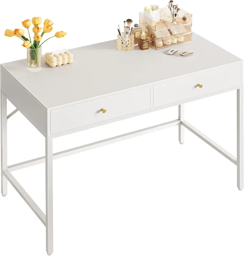SUPERJARE Multi-Use 47-Inch Desk – Vanity, Office, or Computer Workstation